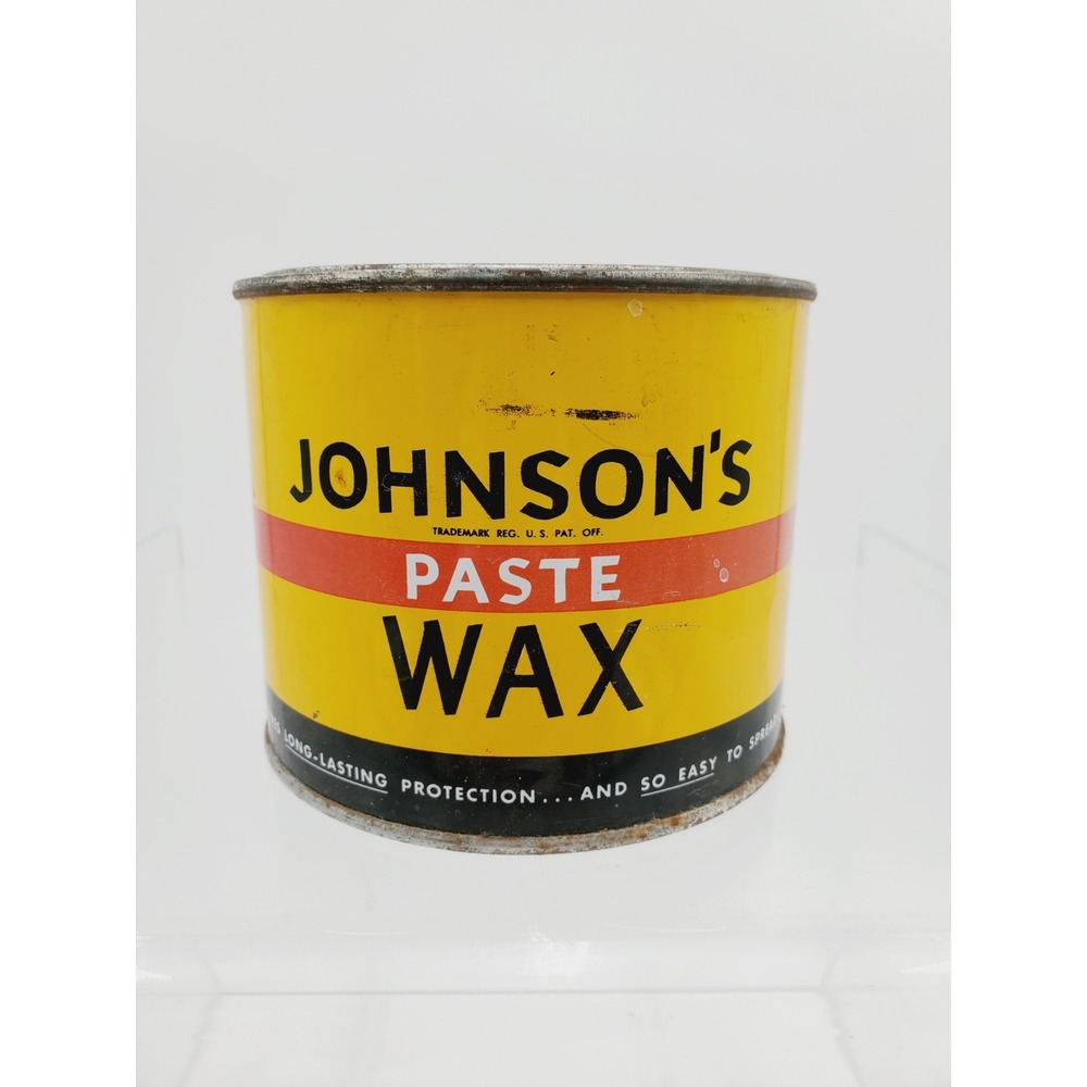Vintage SC‎ Johnson Paste Wax Original Formula Tin Can 16oz 90% Full
